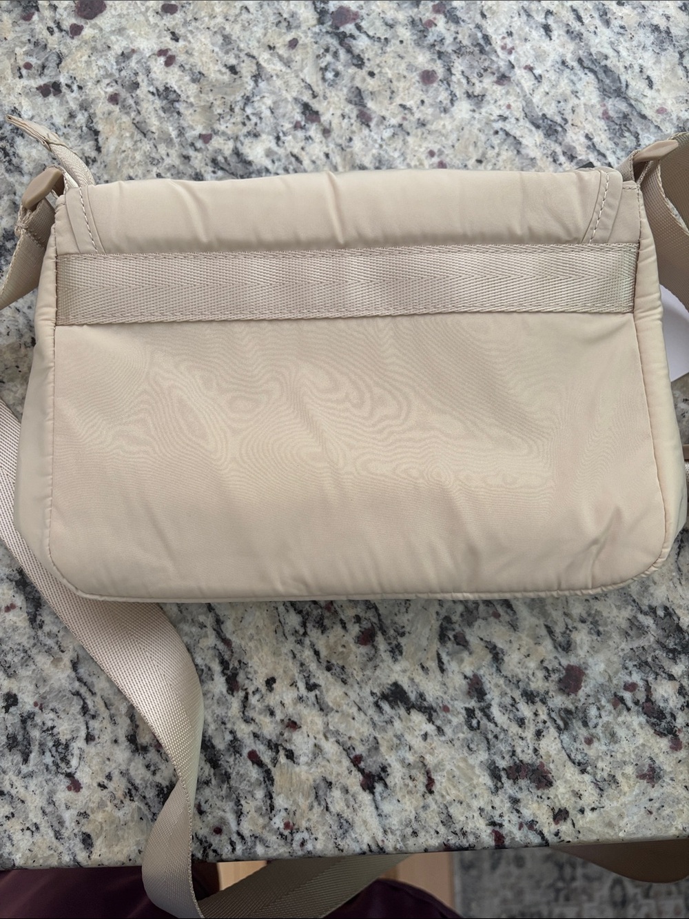 Puma Light Beige Nylon Crossbody Bag with Adjustable Strap - Picture 11 of 12